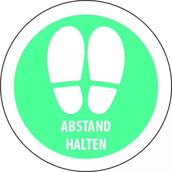 Fußbodenaufkleber RUND Abstand halten